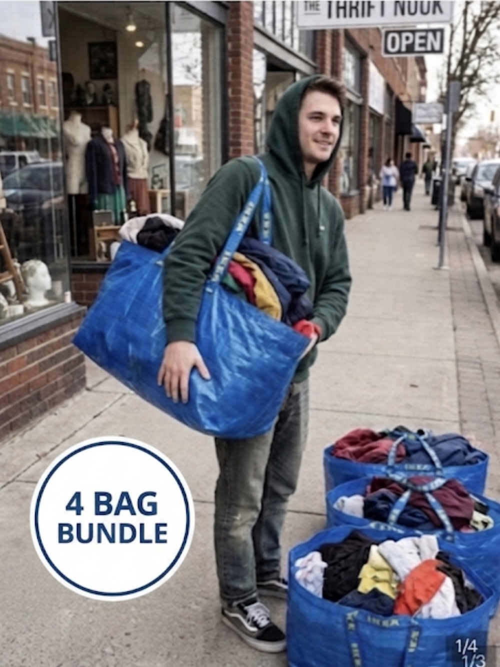 IKEA Frakta Bags, 4 bags included, New moving bags